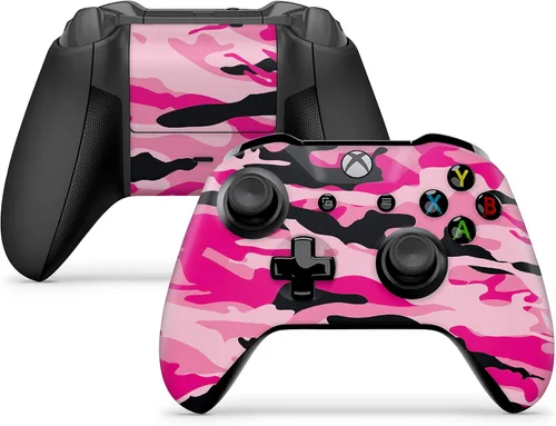 Vista 6 de giZmoZ n gadgetZ Pink CAMO Skins para consola Xbox One X XBX Vinal Sticker + 2 controladores
