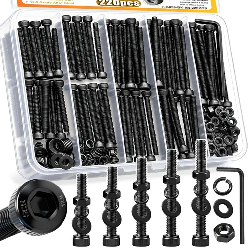 Vista 21 de Taiss 10 piezas de tornillos de cabeza hexagonal de 5/16-18x1, pernos para muebles, tornillos para muebles de acero inoxidable 304, pernos de 1/4