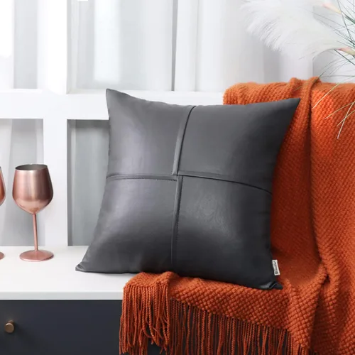 Vista 66 de BRAWARM Fundas de Almohada Decorativas de Cuero Sintético 12 X 20 Pulgadas, Fundas de Almohada Lumbar de Cuero Naranja Paquete de 2, Almohadas