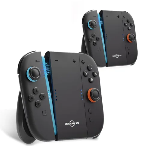 Vista 8 de Switch 2 Joycon Charging Grip with Built-in 2000 mAH Battery, Super Magnetic Charger Handle for Nintendo Switch 2 Joycons, Ergonomic Controller