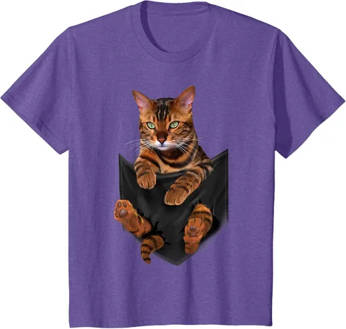 Vista 39 de Camiseta de bolsillo con estampado de tigre y gato Negro