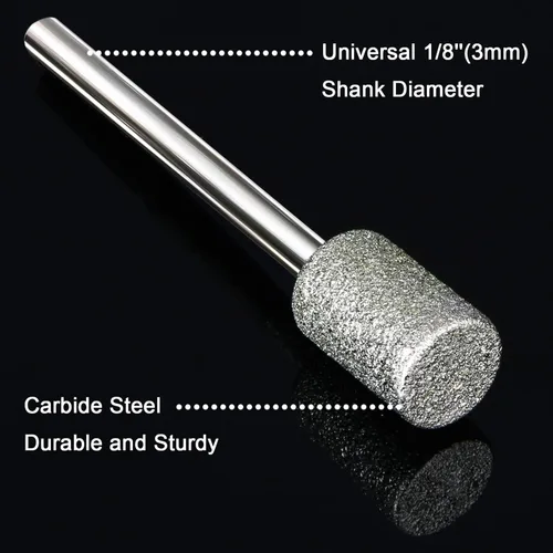 Vista 3 de HOMEIDOL - Juego de tallado de piedra compatible con Dremel, 12 brocas de diamante para piedras de piedra, joyas, vidrio y cerámica