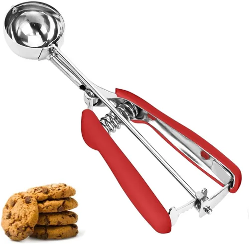 Vista 42 de Cuchara de Helado y Galletas de Acero Inoxidable - Capacidad de 5.3Tbsp/80ml/2.7oz, Liberación con Gatillo
