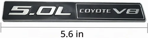 Vista 2 de 2 emblemas de Coyote v8 de 5.0L, calcomanías 3D para maletero de motor, compatibles con automóvil (negro y blanco)