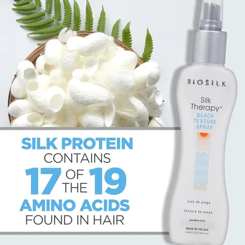 Vista 6 de BioSilk Beach Texture, Spray de sal de estilo para ondas naturales y textura, sin sulfato, parabeno y crueldad, 5.64 oz