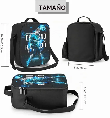 Vista 2 de Bolsa de almuerzo aislada #7 Bolsa de almuerzo impermeable reutilizable bolsas de hielo para bolsas de almuerzo negro 7