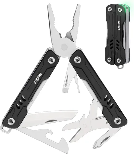 Vista 9 de NexTool Mini Sailor S11 Llavero multiherramienta, alicates EDC compactos 11 en 1 con cuchillo de bolsillo, tijeras y destornilladores