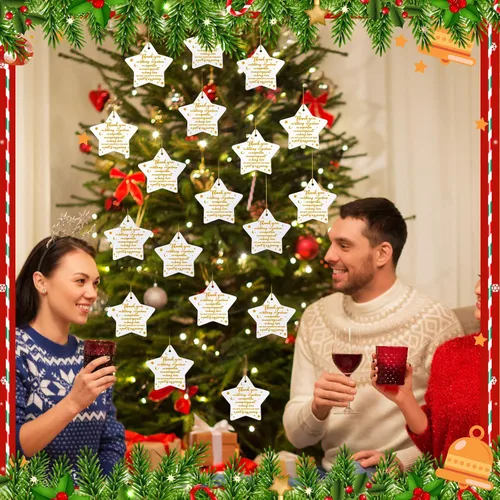 Vista 6 de Suzile 12 Piezas Adornos de Navidad Regalos de Agradecimiento Adornos Colgantes para Regalos de Equipo para Empleados, Voluntarios, Apreciación