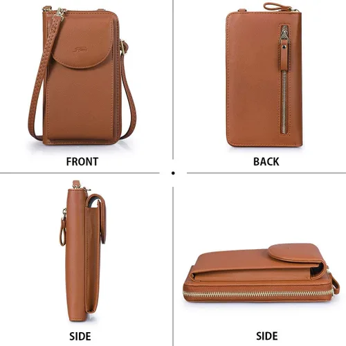 Vista 9 de S-ZONE Bolso grande del bolso del hombro del cuero genuino de las mujeres paquete grande del bolso del bolso del bolso con la pequeña bolsa
