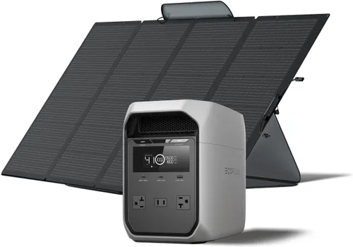 Vista 10 de EF ECOFLOW - Estación de energía portátil DELTA 2, batería de 1024 Wh LiFePO4 (LFP), salida de 1800 W AC/100 W USB-C, panel solar opcional