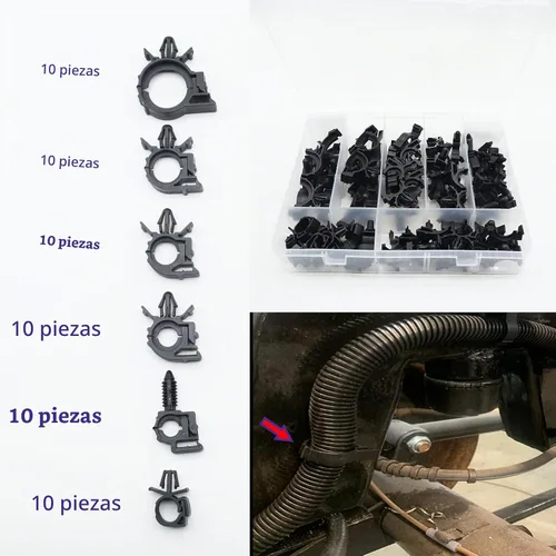 Vista 3 de Kit universal de clips de telar de alambre automotriz, piezas de repuesto para camiones y automóviles (60 unidades)