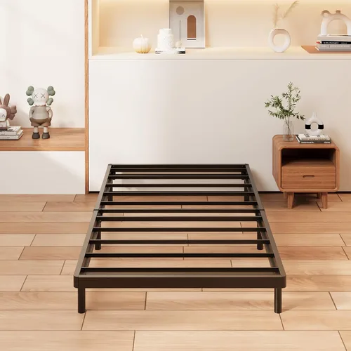 Vista 5 de Yicensen - Base de cama de perfil bajo con somier metálico de 1,6 pulgadas, resistente para cama individual, base de colchón robusta, fácil montaje