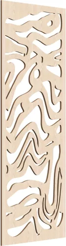 Vista 121 de 9 3/8"W x 24 3/8"H x 1/4"T Northfield Decorativos Paneles de Pared de Madera Calado, Abedul