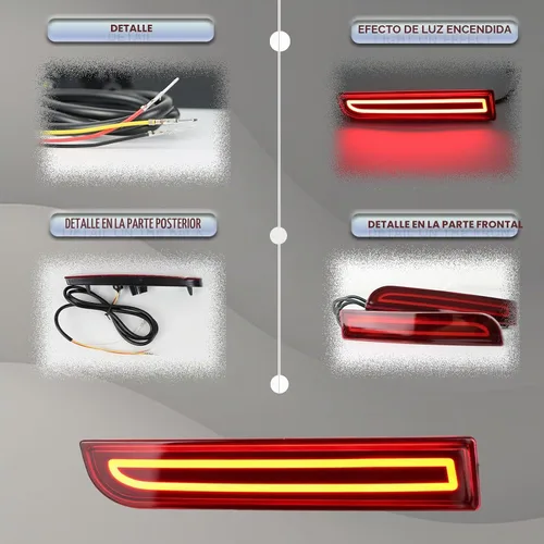 Vista 6 de Conjunto de luz antiniebla para parachoques trasero LED de lente roja, compatible con Mitsubishi Lancer 2008-2017/Evolution X 2008-2017/Outlander