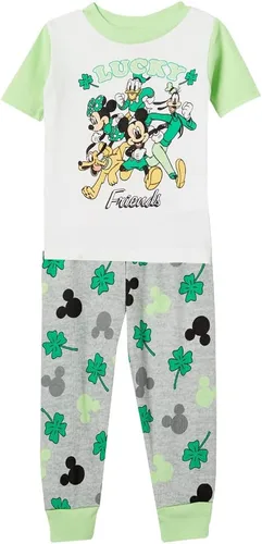 Vista 19 de Disney Unisex Kids' 2-piece Snug-fit Cotton Holiday Matching Pajamas Mejores Compañeros