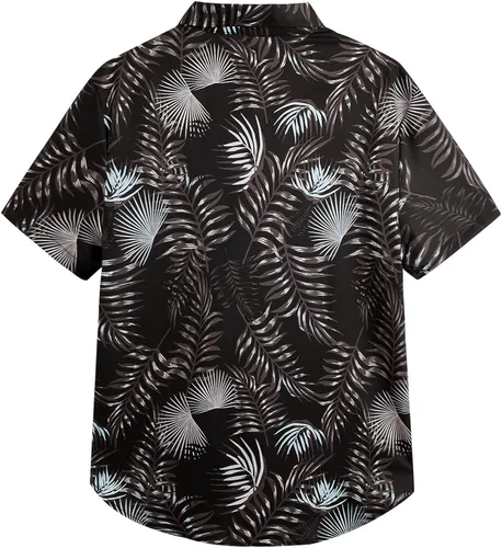 Vista 2 de Verdusa Camisas de manga corta con botones y estampado tropical para hombre