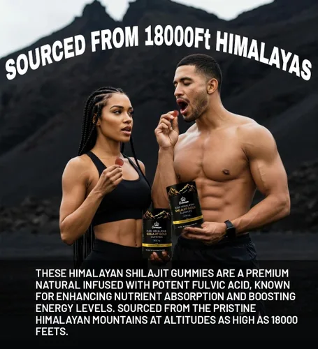 Vista 5 de Shilajit - Gomitas para hombres y mujeres 3000 mg Shilajit orgánico puro del Himalaya con Ashwagandha Gokshura Sin OMG, sin azúcar añadida Más