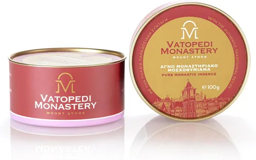 Vista 9 de Incienso Monástico Puro del Monte Athos con la Auténtica Receta Tradicional 3.53 oz (Ambar)