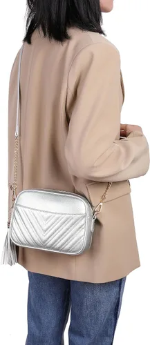 Vista 5 de lola mae Bolso bandolera acolchado, bolso de hombro de diseño moderno