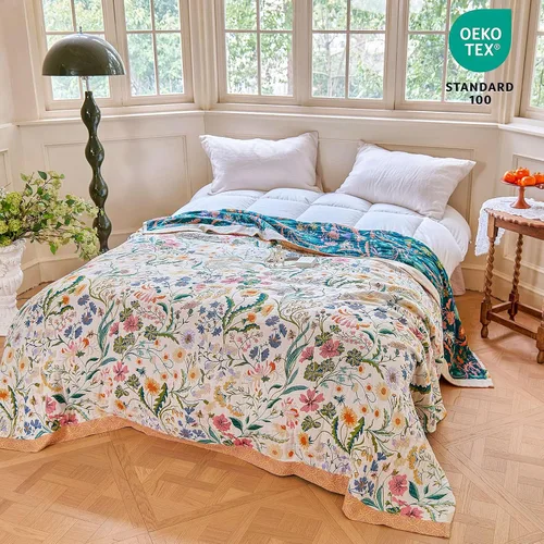 Vista 287 de MSGKV - Manta bohemia/primaveral de algodón para sofá y sala de estar, de gasa acogedora, de 50 x 60 pulgadas 50"x60" Cotton Throw, Woven Bird