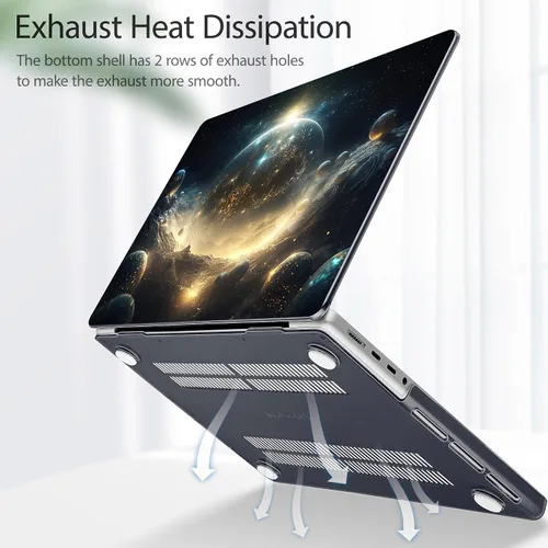 Vista 3 de Funda Tuiklol para MacBook Pro 16 M5 2026, 2025, 2024, 2023, 2022 y 2021, A3429/A3428/A3403/A3186/A2991/A2780/A2485 with Retina Display Touch ID