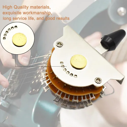 Vista 5 de Guitarra de 5 vías 24 teclas Super interruptor de palanca selector de pastilla Super 4-Pole Double Wafer para guitarras Strat/Tele con punta
