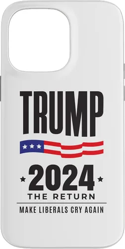 Vista 21 de iPhone 13 Pro Max Trump 2024 - The Return - Make Liberals Cry Again - Funda de elección