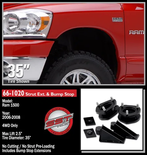 Vista 2 de ReadyLift 66-1020 Kit de nivelación de 2.5" para Dodge RAM 1500 4WD