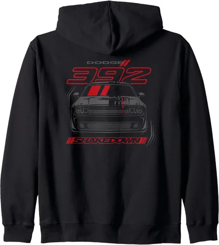 Vista 2 de Dodge Challenger 392 Shakedown, Last Call Zip Sudadera con capucha, Negro
