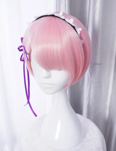 Vista 14 de COSPLAZA Cosplay Pelucas Moda Corto Azul Anime Cabello Elegante Mujer Fiesta Peluca