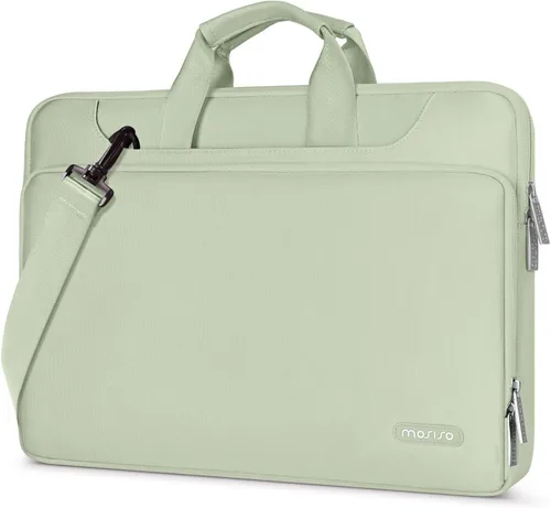 Vista 13 de MOSISO 360 Bolsa Protectora para Laptop de Hombro Compatible con MacBook Air de 13 pulgadas M4 M3 M2 M1 2025-2018/Pro M2 M1 2025-2016, Funda