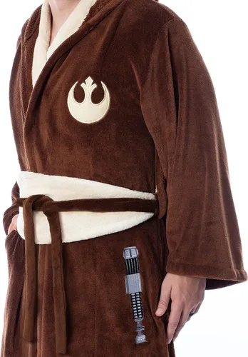 Vista 4 de INTIMO Star Wars Obi-Wan Kenobi Jedi - Bata de baño de forro polar para hombre y mujer