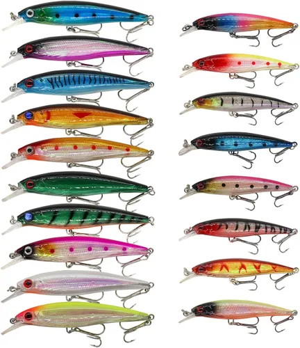 Vista 7 de Kit de señuelos de pesca, incluyendo cebos, anzuelos, palas, lombrices, plomos, ganchos, caja de aparejos y más equipo de pesca para truchas