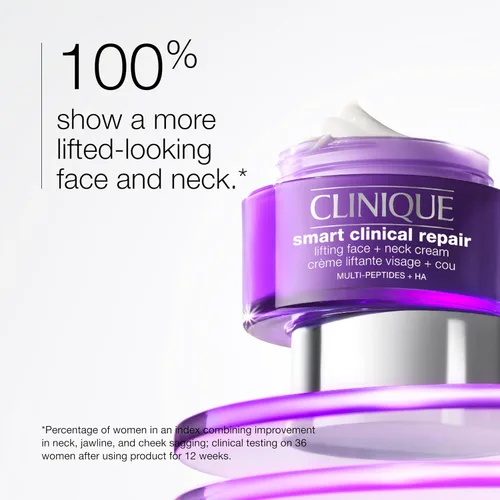 Vista 2 de Clinique Smart Clinical Repair Anti Aging Lifting Face + Neck Cream with Peptides + Hyaluronic Acid For All Skin Types Hydrating