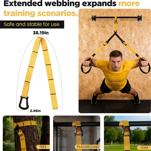 Vista 5 de Wall Mounted Doorway Pull Up Bar, Carbon Steel Chin Up Bar and Pull Up Bar with Reinforced Steel Plate Support for Joists and Wall Studs, Strength