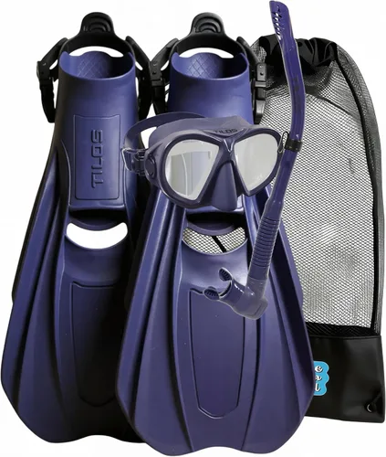 Vista 13 de Tilos Juego de buceo Aquastalk con bolsa de transporte de malla Rayo Flor