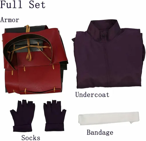 Vista 5 de XeUiao Uchiha Madara - Disfraz de kimono para cosplay, peluca y guantes para Halloween