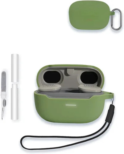 Vista 9 de Funda para JBL Endurance Race TWS True Wireless Sports Earbuds, WUNIAK Soft Silicone Protector, portátil, resistente a los arañazos, a los golpes