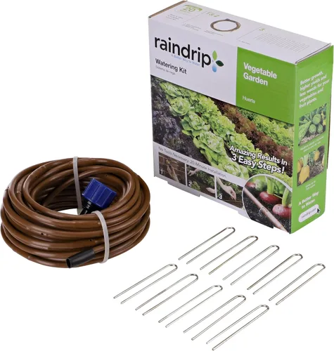 Vista 14 de Raindrip R560DP Sistema de riego por goteo, sistema de riego por goteo automático con temporizador para maceteros y canastas colgantes, riega hasta