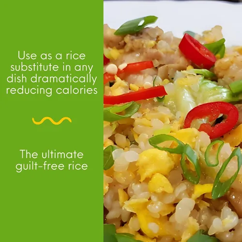 Vista 3 de Miracle Noodle Miracle Rice - Arroz Shirataki a base de plantas, keto, vegano, sin gluten, bajo en carbohidratos, paleo, sin lácteos, bajo