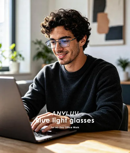Vista 2 de ANYLUV Blue Light Glasses Men/Women, Blue Light Blocking Glasses, Computer Screen Blocker Eyes Protection Glasses