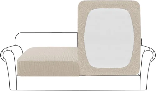 Vista 47 de Flamingo P Funda de cojín elástica de alta estiramiento para asiento de sofá, protector de muebles para sofá, funda de sofá suave y flexible