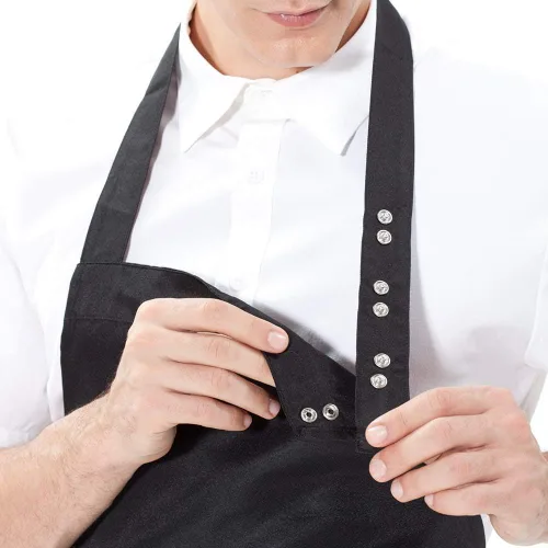 Vista 3 de BE THE CHEF Pack de 2 botones ajustables con 2 bolsillos para restaurante, cafetería, cocina, chef, camarero, camarera