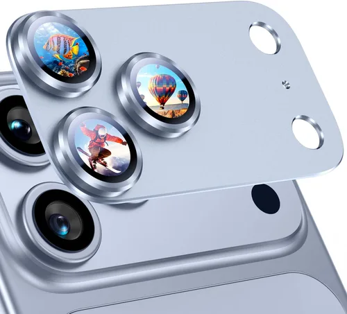 Vista 63 de Uyiton para iPhone 13 Pro/iPhone 13 Pro Max Protector de Lente de Cámara, [Fuerte Adhesión] [Protección contra Caídas] Cubierta de Cámara Posterior