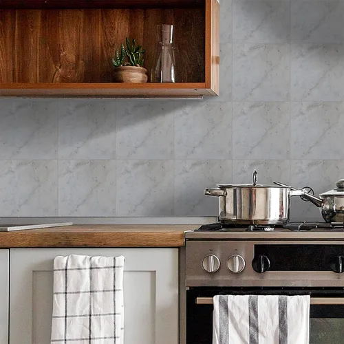 Vista 21 de 12 calcomanías de vinilo esmerilado para transferencia de salpicaduras en muro, autoadhesivas para suelo de cocina y baño, oro imperial, 6 x 6