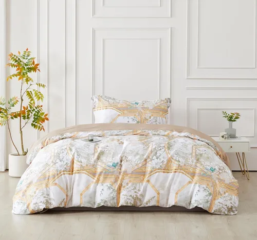 Vista 62 de SAPHREAS Juego de Funda de Edredón de Flores Rosas 2 piezas Algodón Estilo Jardín Campanilla Floral Ropa de Cama Juego de Funda de Edredón 100%