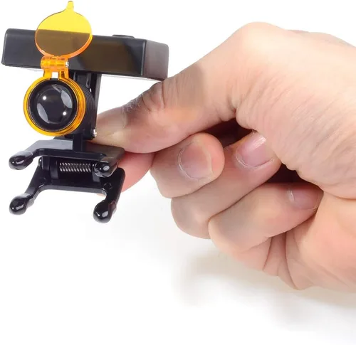 Vista 7 de NSKI Linterna frontal LED de 3 W con filtro, tipo clip de plástico para lupas