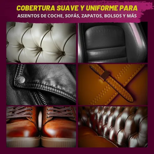 Vista 7 de COCONIX - Bálsamo recolorante de cuero negro puro y restaurador de color de vinilo para sofás