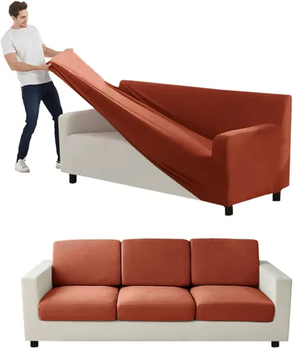 Vista 52 de Funda para Sofá de Terciopelo, Fundas Elásticas para Sofá para Funda Principal Separada/Respaldos y Cojines de Asiento, Funda para Sofá, para Fundas