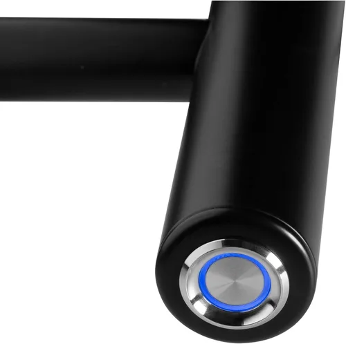 Vista 16 de WarmlyYours Calentadores de toallas negros para baño, toallero térmico negro montado en la pared con estante, 11 barras de acero inoxidable, 20 x 36
